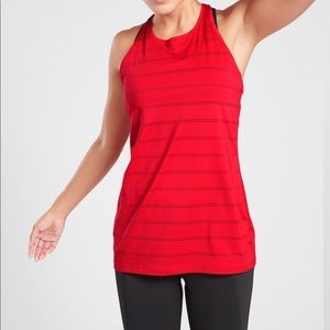 High Neck Chi Double Stripe Tank -Athleta